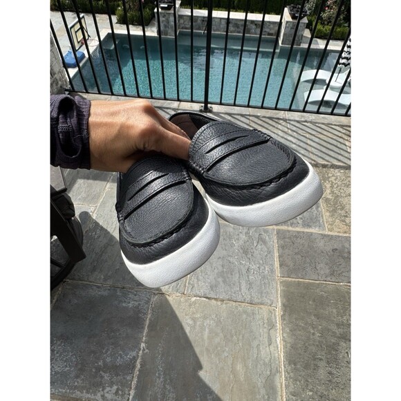 Cole Haan Womens Nantucket Loafer Size 5.5 Black Leather Flat Penny Boat - Picture 14 of 15